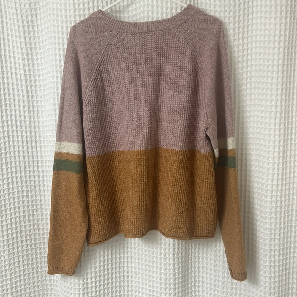 Madewell Pink and Orange Colorblock Sweater - Picture 8 of 11